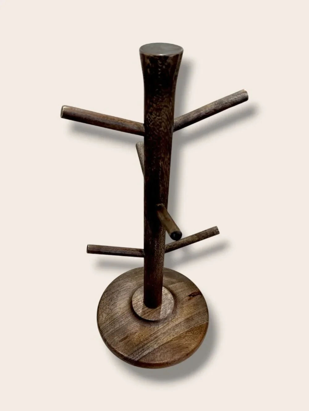 Wooden Mug Tree Pickled Black - Hearth & Hand‎ Magnolia: 6-Hook Coffee Cup Stand